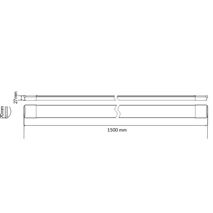 Réglette LED 150cm 50W IP40