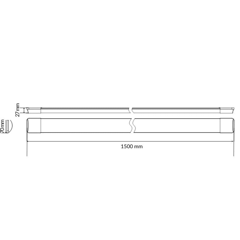 Réglette LED 150cm 50W IP40 (Pack de 10)