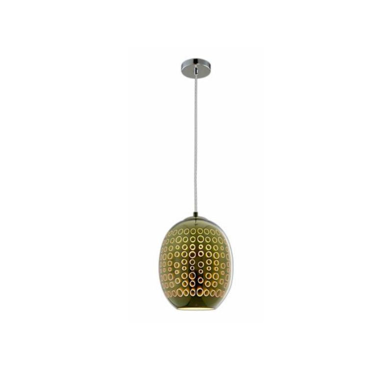 Suspensão LED de vidro oval
