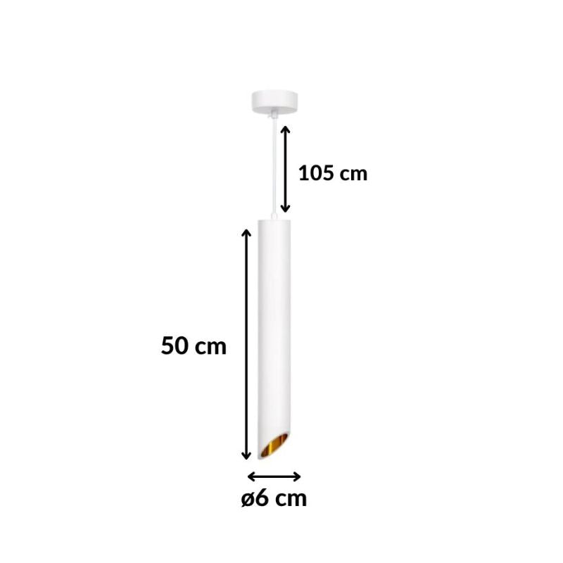 Abgeschrägte Pendelleuchte GU10 IP20 50 cm