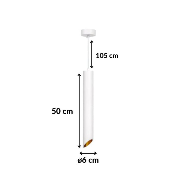 Abgeschrägte Pendelleuchte GU10 IP20 50 cm