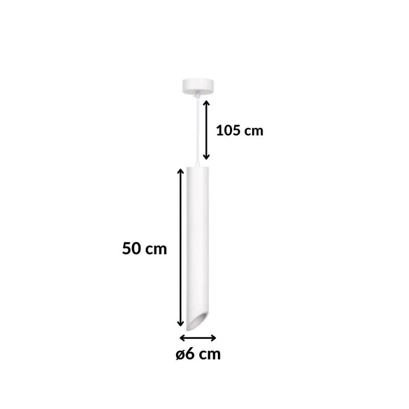 Abgeschrägte Pendelleuchte GU10 IP20 50 cm