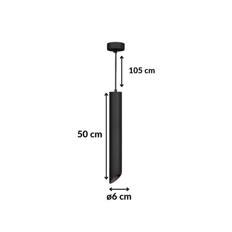 Suspension Luminaire Biseautée GU10 IP20 50cm