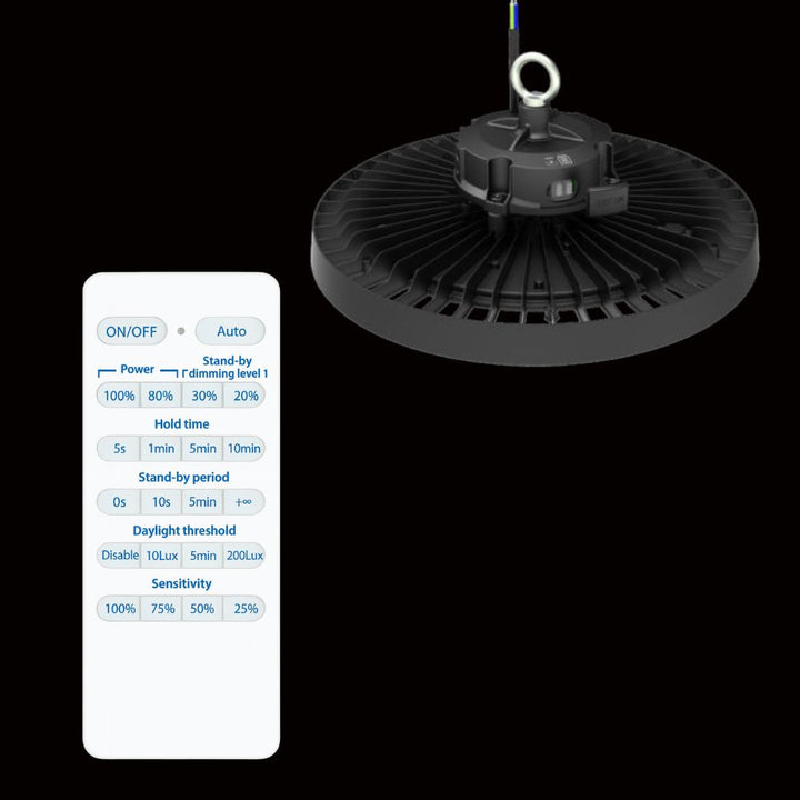Télécommande pour Cloche LED Industrielle UFO Dimmable 240W avec détecteur de mouvement