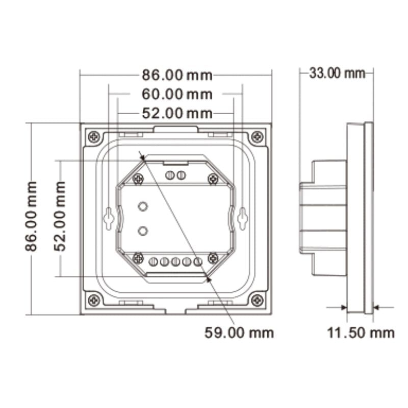 Variateur LED Monocouleur 12-48V DC Max 10A - Blanc