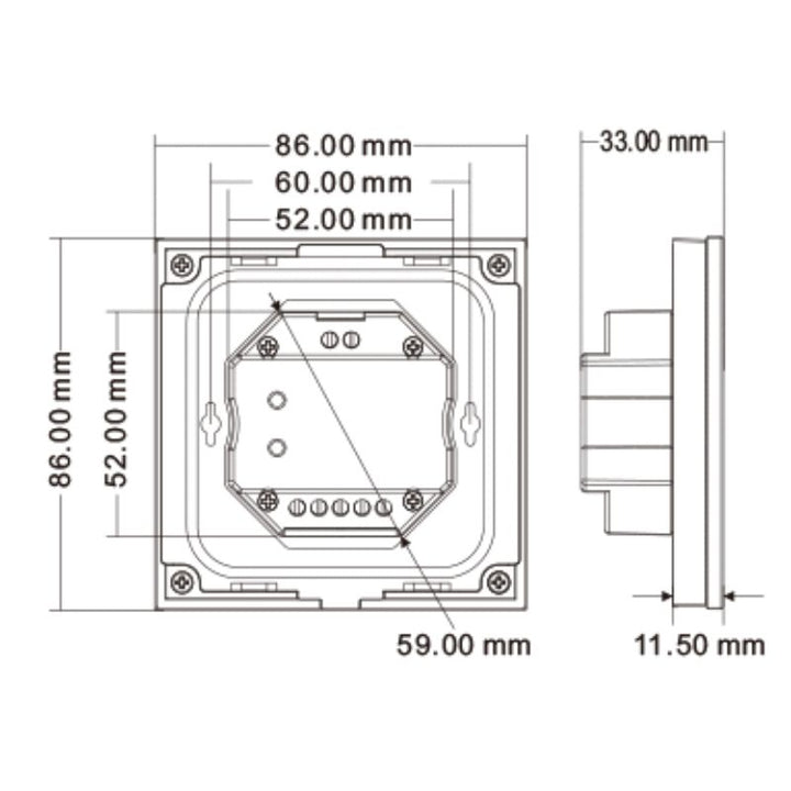 Variateur LED Monocouleur 12-48V DC Max 10A - Blanc