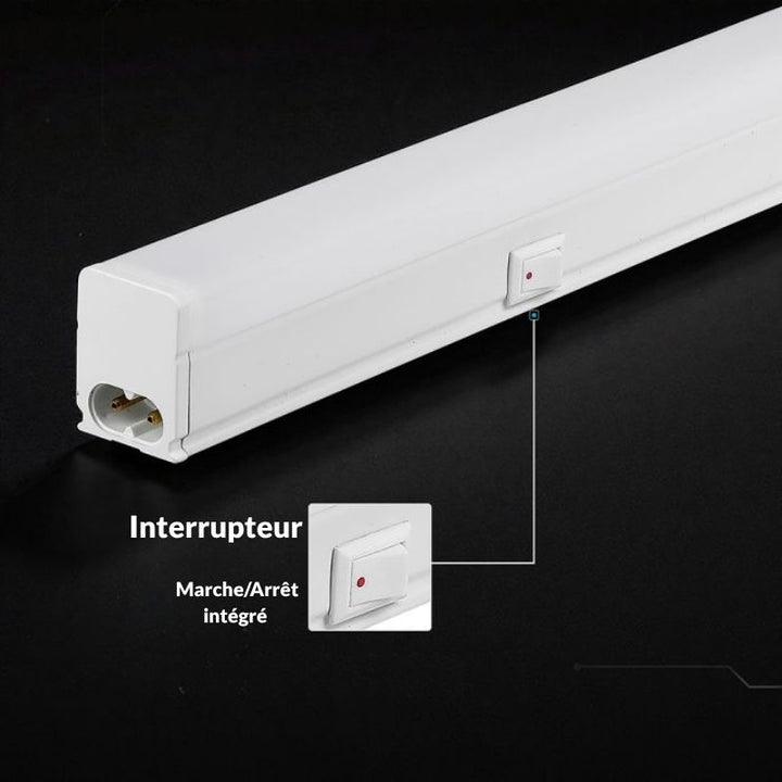 Tube Néon LED T5 120cm 16W 2 Têtes avec Interrupteur - Garantie 6 ans