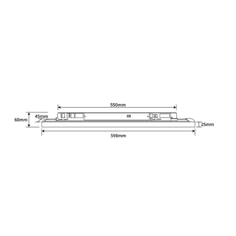 Linéaire sur Rail Triphasé 15-30W Ajustable 60cm 120° CCT Blanc - 3000K/4000K/6000K