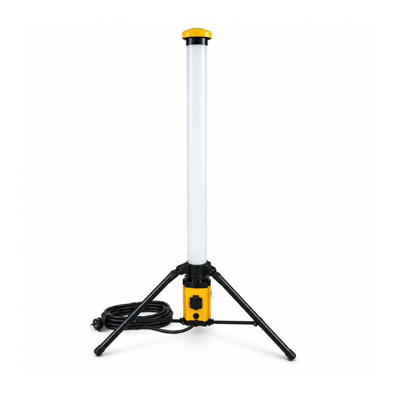 Tour Lumineuse LED 100W 360° IP54 sur Trépied pour Chantier