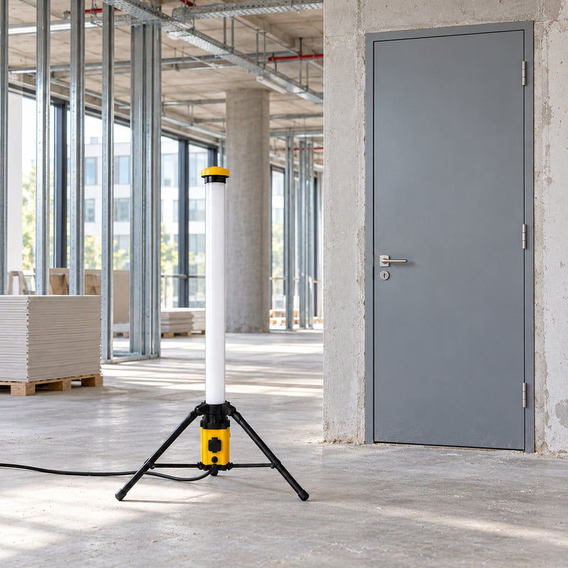 Tour Lumineuse LED 100W 360° IP54 sur Trépied pour Chantier