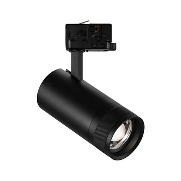 Spot LED sur Rail Noir Angle Ajustable Triphasé 30W 15-60° CCT TRIAC Dimmable - 3000K/4000K/6000K