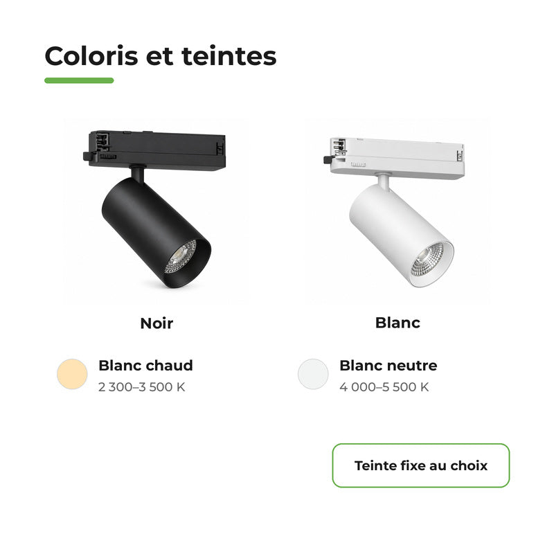 Foco LED en Riel COB Trifásico 10W 36°