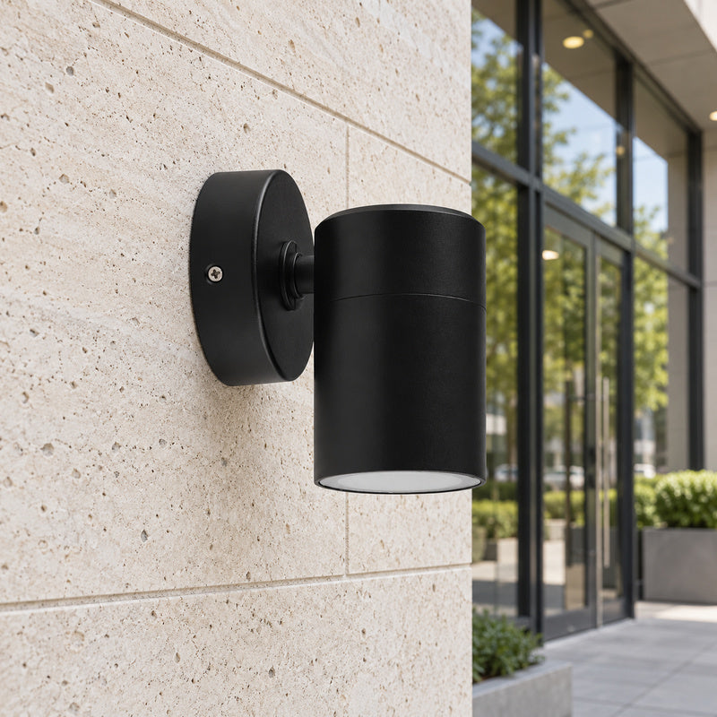 Black Wall Light IP65 for GU10 Bulb