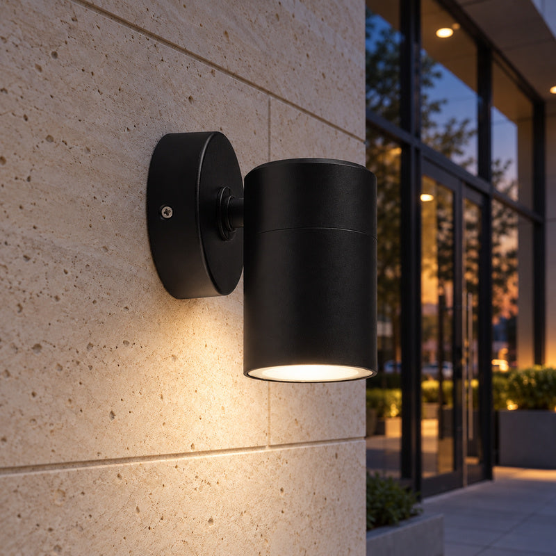 Black Wall Light IP65 for GU10 Bulb