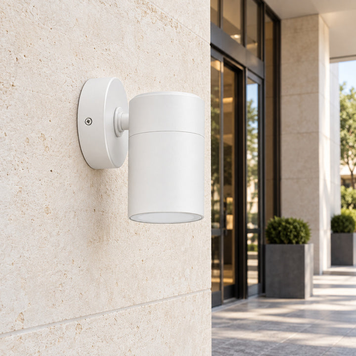 Applique Murale Blanche IP65 pour Ampoule GU10