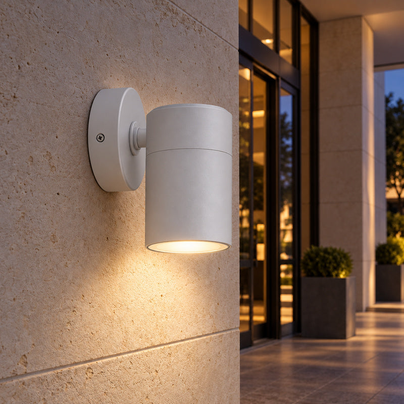Applique Murale Blanche IP65 pour Ampoule GU10
