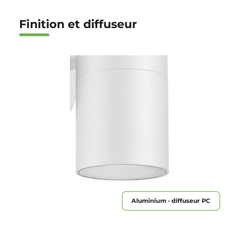 Applique Murale Blanche IP65 Double Faisceau GU10