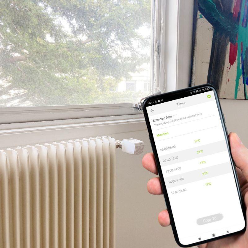 Tête Thermostatique Connectée Universelle avec Ecran LCD (Pack de 4)