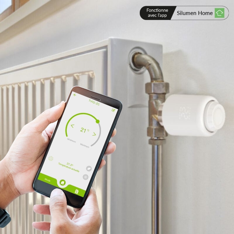 Kit de cabeza termostática con conexión universal + puerta de enlace Zigbee