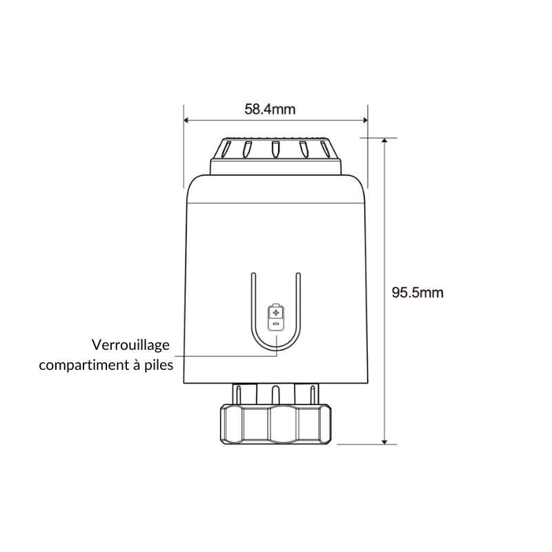 Kit de cabeza termostática con conexión universal + puerta de enlace Zigbee
