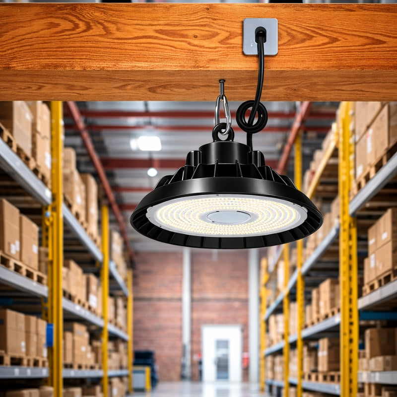 Cloche Industrielle LED 200W 120° NOIR (Pack de 5)