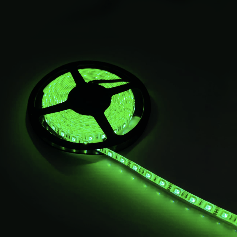Bandeau LED RGB 12V 5m 5050 60LED/m IP44