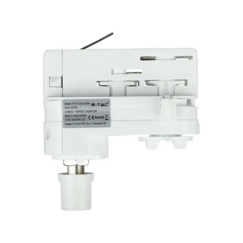 Adaptateur pour Rail Triphasé Blanc