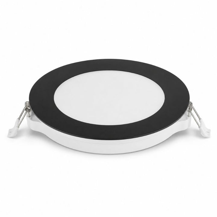 Spot LED Extra Plat Rond 12W Noir CCT IP54 Ø145mm - 2800K/4200K/6200K