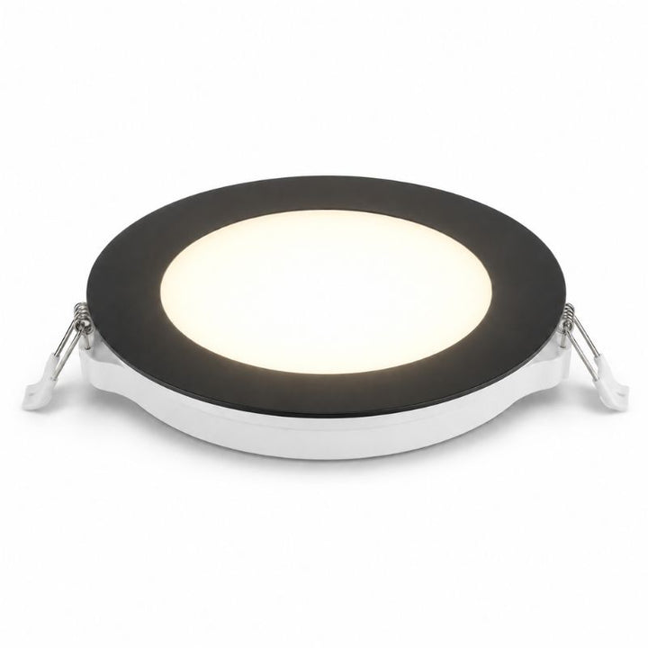 Spot LED Extra Plat Rond 12W Noir CCT IP54 Ø145mm - 2800K/4200K/6200K