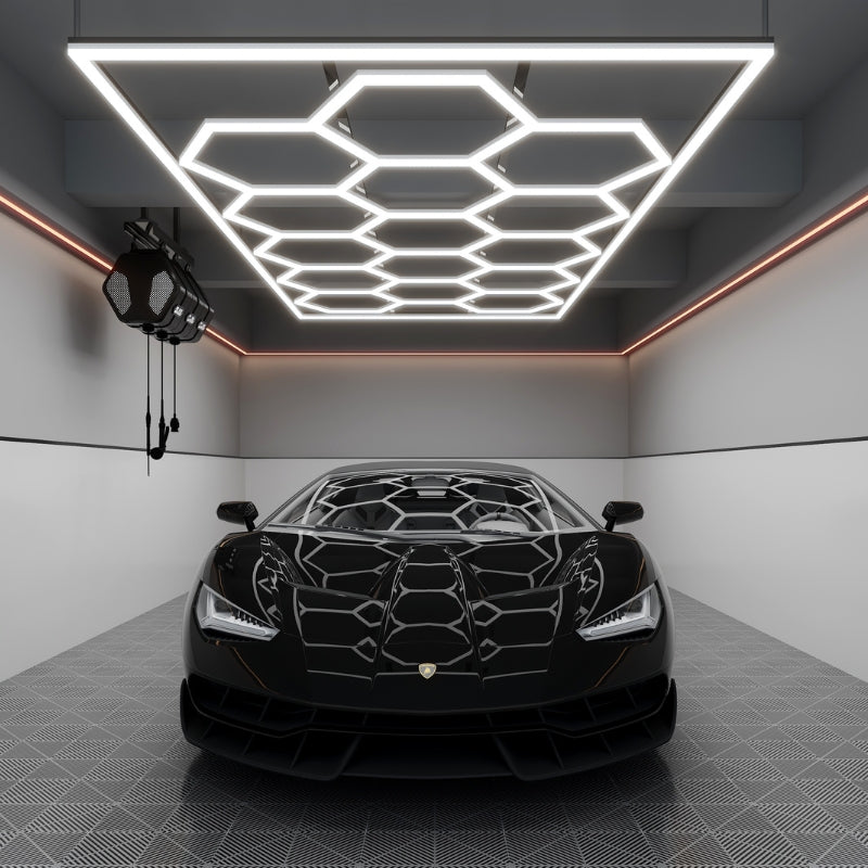 Kit 15 LED Hexagonal 582W avec cadre 110lm/w