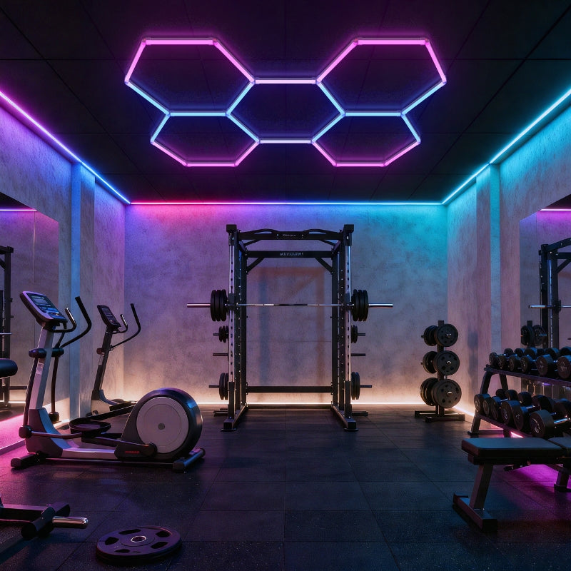 Kit 5 LED Hexagonal RGB 43W 110lm/w