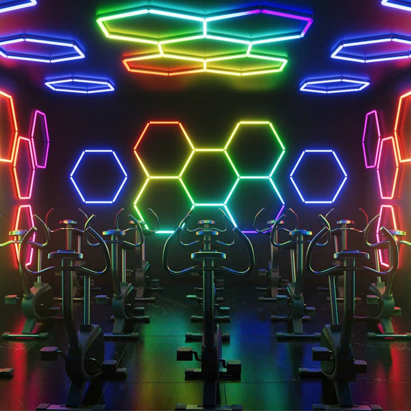 Kit 5 LED Hexagonal RGB 43W 110lm/w