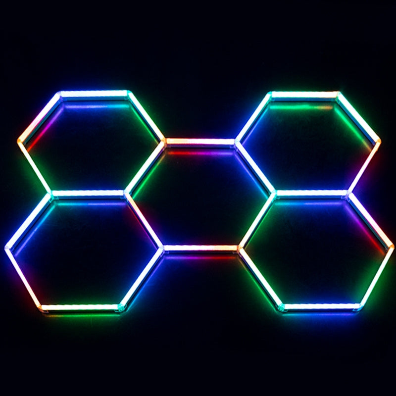 Kit 5 LED Hexagonal RGB 43W 110lm/w