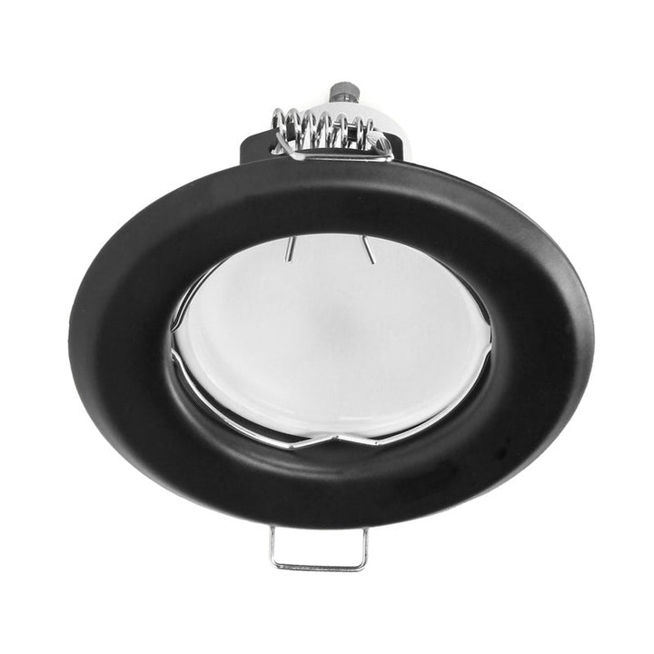 Support Spot GU10/MR16 Encastrable Rond Acier Noir
