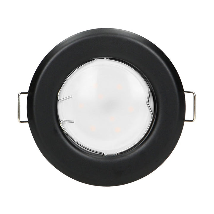 Support Spot GU10/MR16 Encastrable Rond Acier Noir