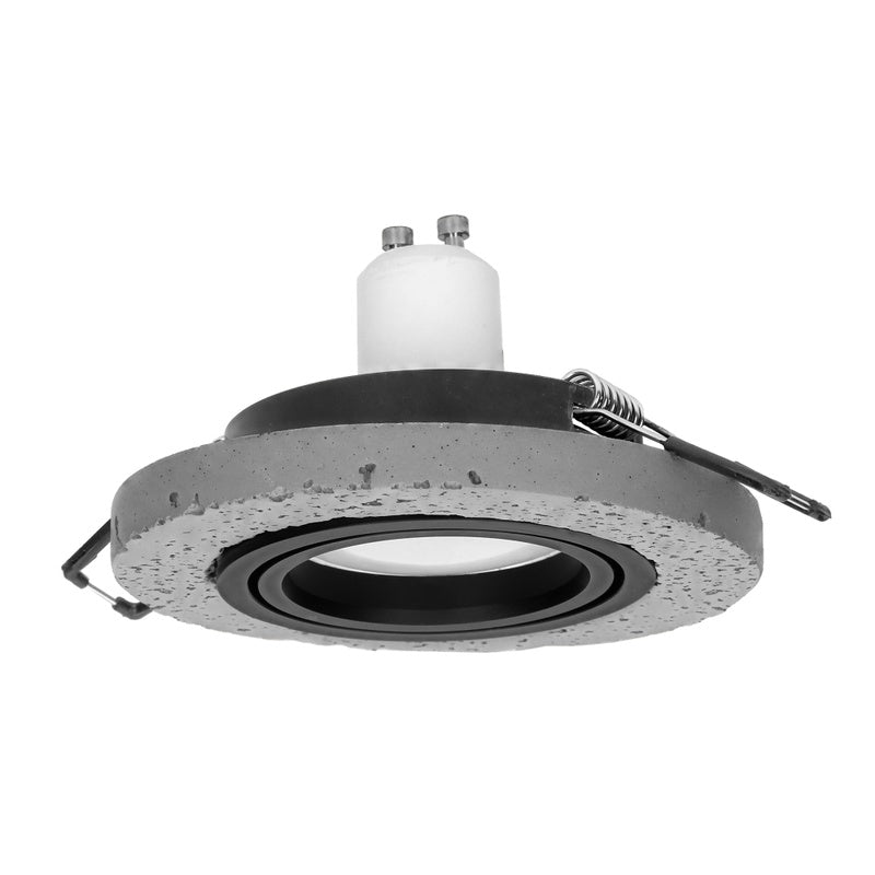 Support Spot GU10/MR16 Encastrable Rond Orientable Béton
