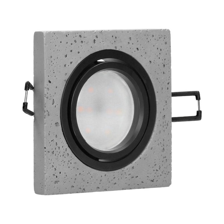 Support Spot GU10/MR16 Encastrable Carré Orientable Béton