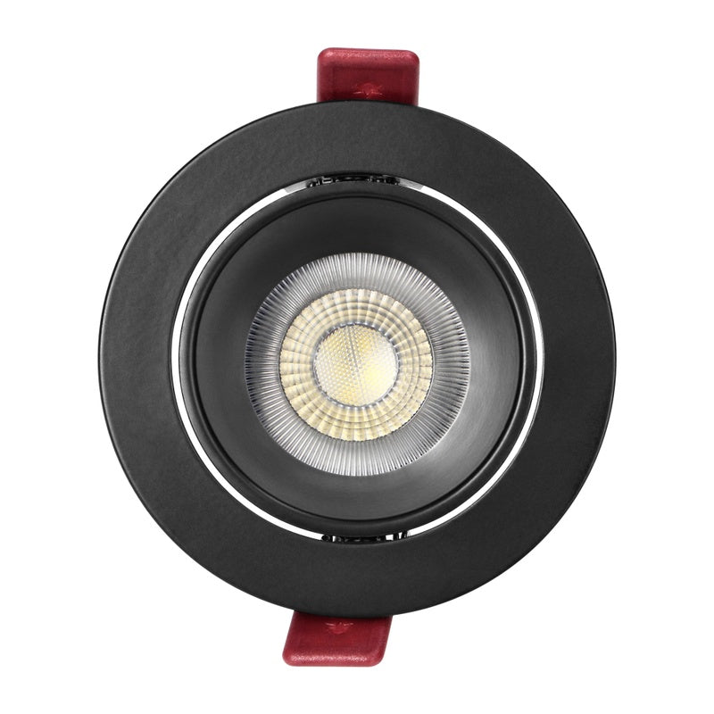 Support Spot GU10/MR16 Encastrable Rond Orientable Aluminium Noir