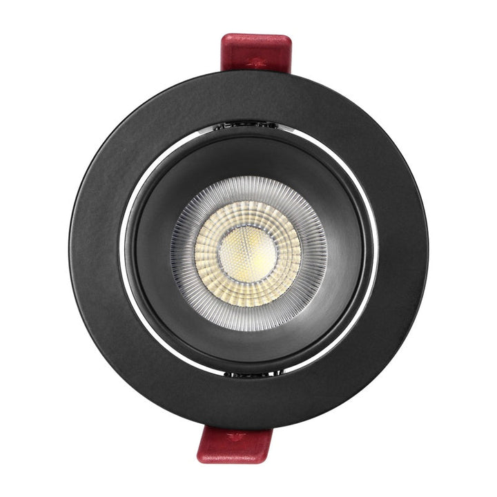 Support Spot GU10/MR16 Encastrable Rond Orientable Aluminium Noir