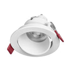 Round Adjustable GU10/MR16 Recessed Spot Holder White Aluminum