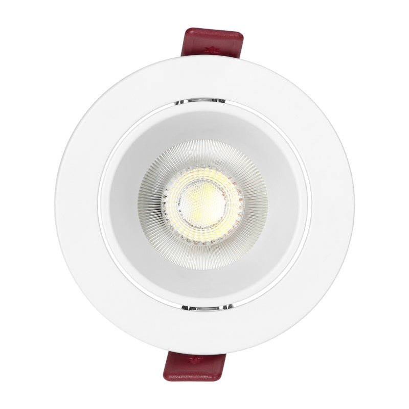 Support Spot GU10/MR16 Encastrable Rond Orientable Aluminium Blanc