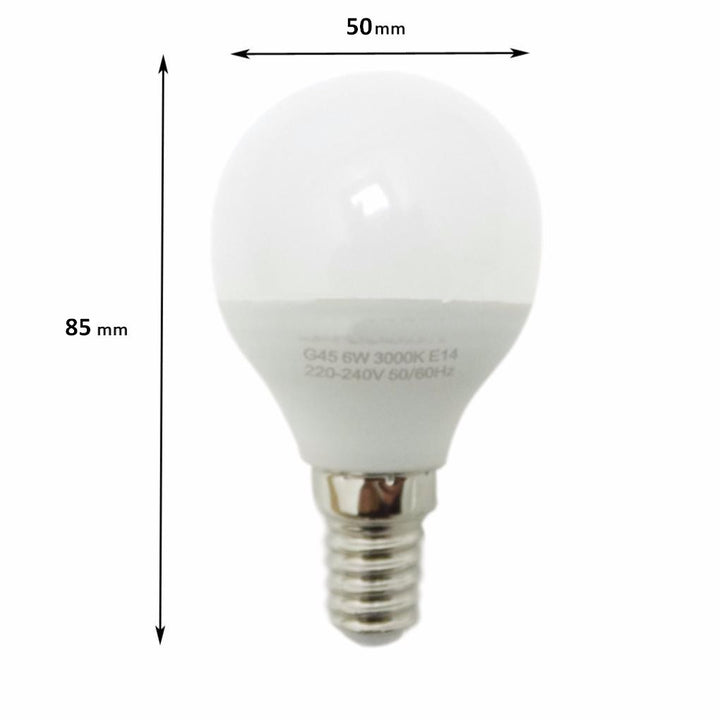 Bulb E14 LED 6W 220V G50 220 °