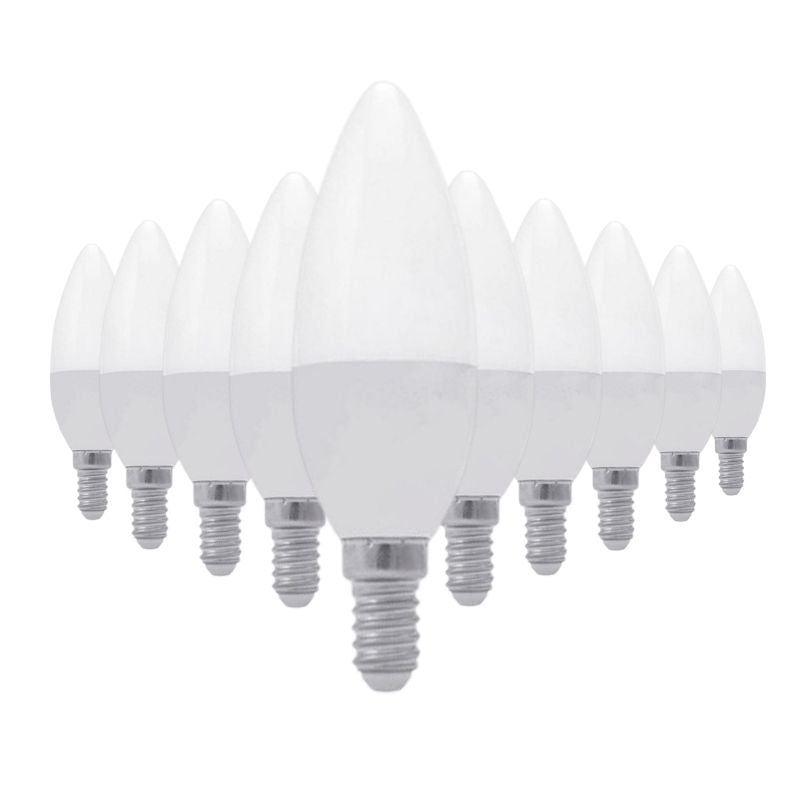 Ampoule E14 LED 8W 220V C37 180° (Pack de 10)