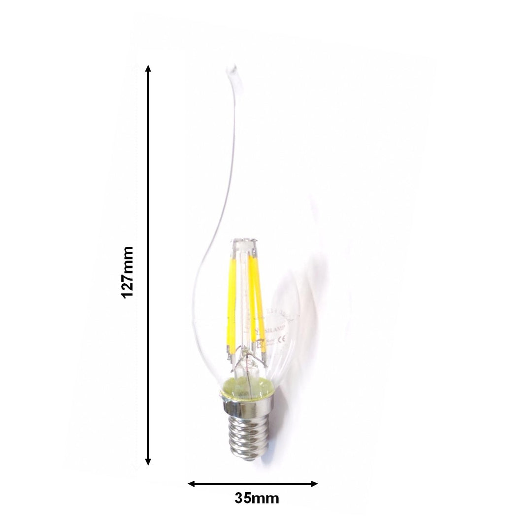 E14 Filamento de llama LED 6W 220V 360 ° Bulbo
