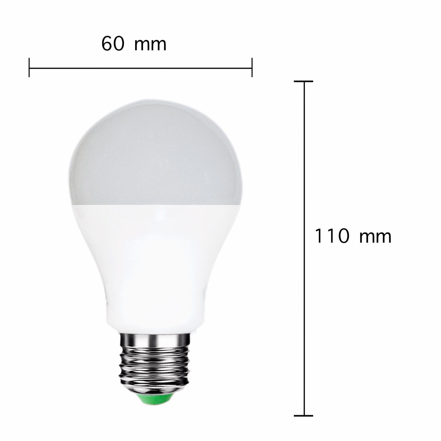 Ampoule E27 LED 12W 220V A60 180° (Pack de 10)