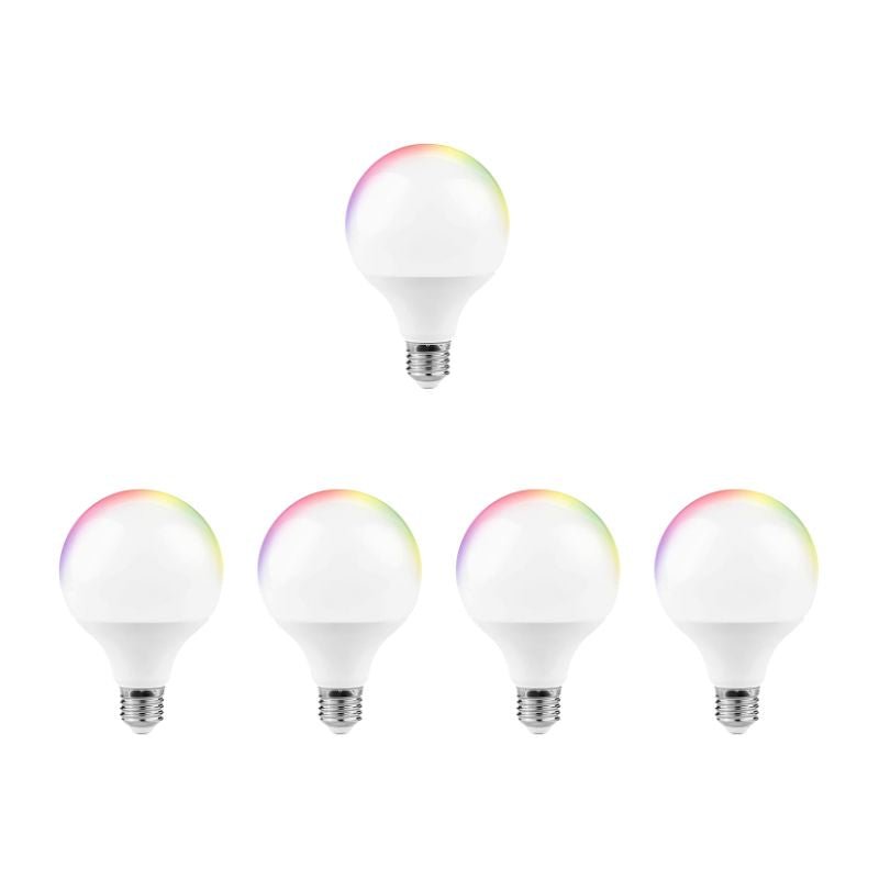 Ampoule LED Connectée Wifi E27 11W G95 RGBW (Pack de 5)