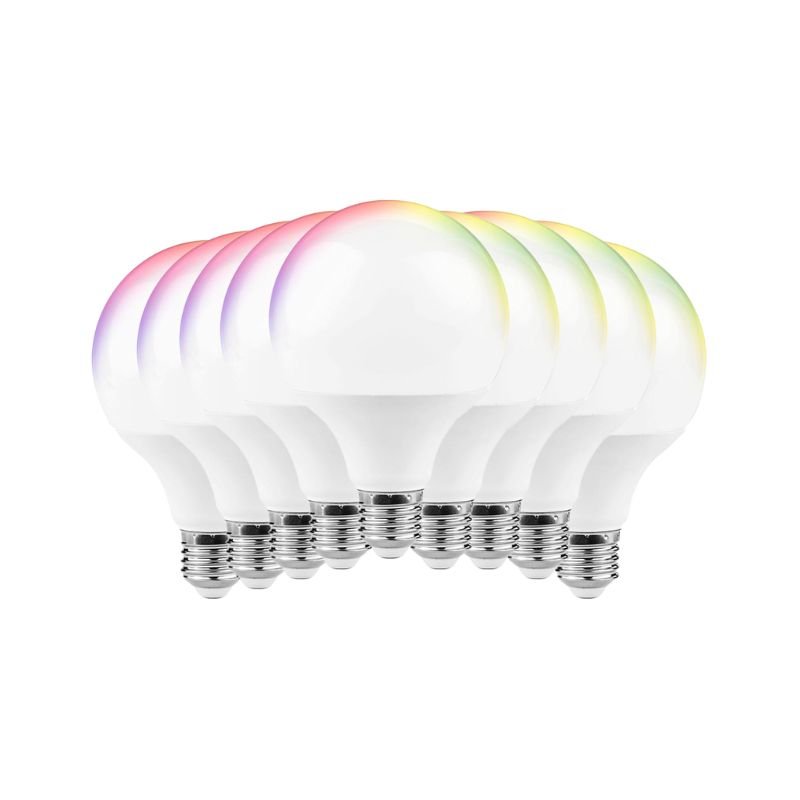 Ampoule LED Connectée Wifi E27 11W G95 RGBW (Pack de 5)