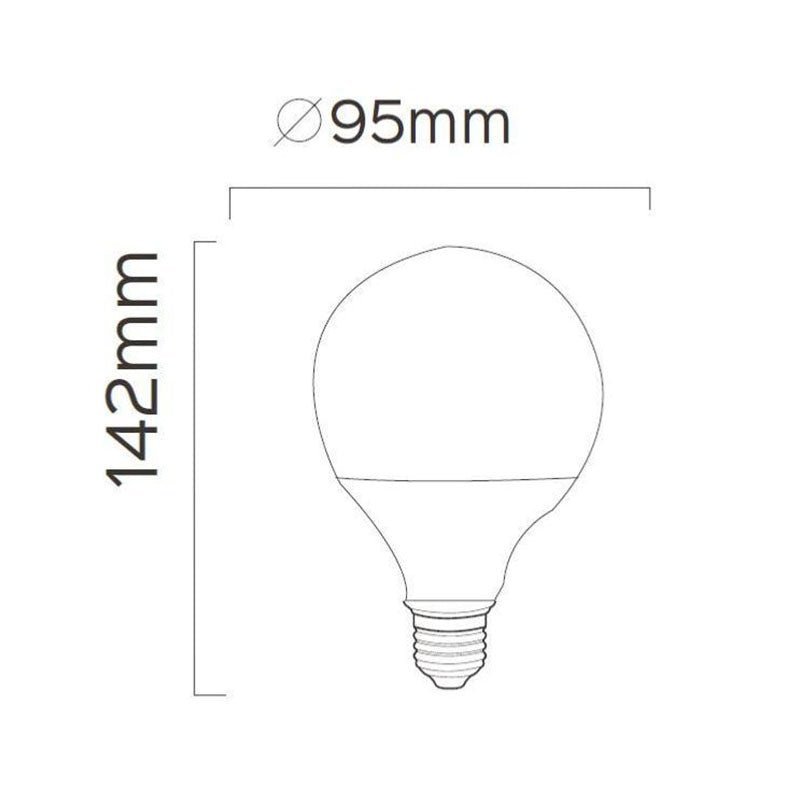 Ampoule LED Connectée Wifi E27 11W G95 RGBW (Pack de 10)