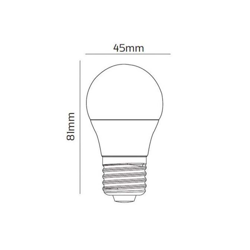 Ampoule LED Connectée Wifi E27 4.5W G45 RGBW (Pack de 5)