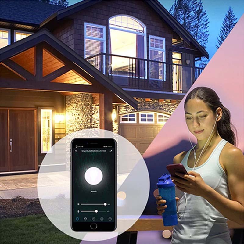 Ampoule LED Connectée Wifi E27 9W RGBW A60 (Pack de 10)